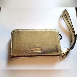 ALDO Gold Wristlet Wallet